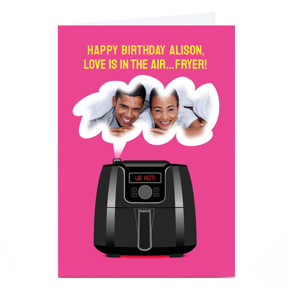 Photo PG Quips Birthday Card - Love is in the Air Fryer