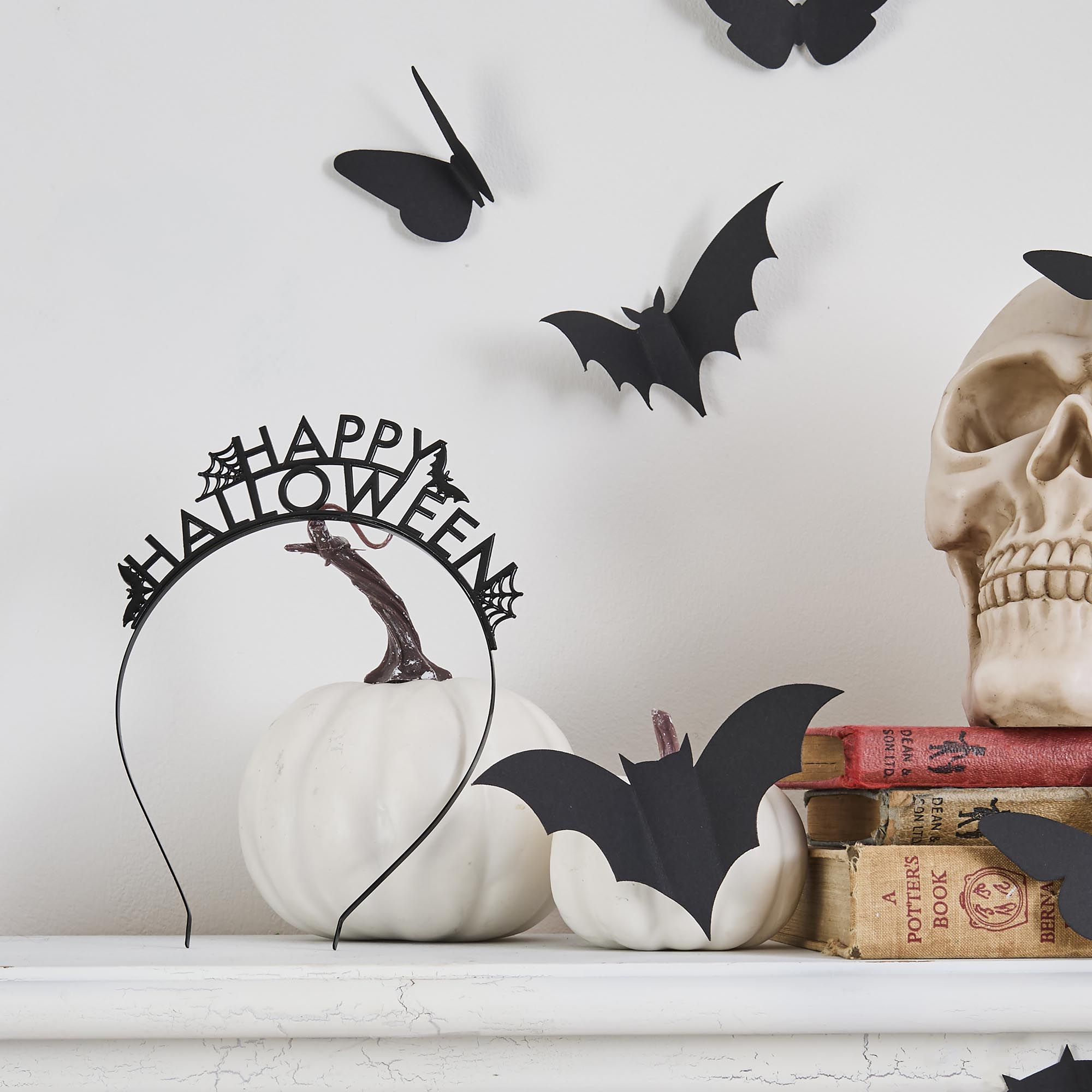 Black Happy Halloween Metal Headband