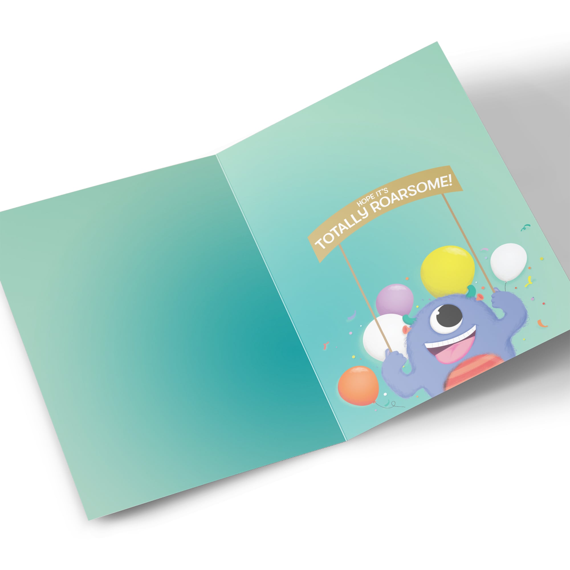 Birthday Card - Blue Monster, Grandson