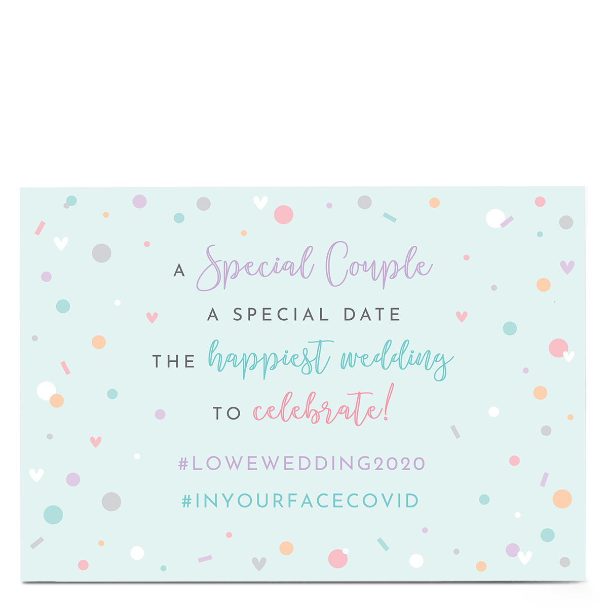 Personalised Lockdown Wedding Card - Happiest Wedding