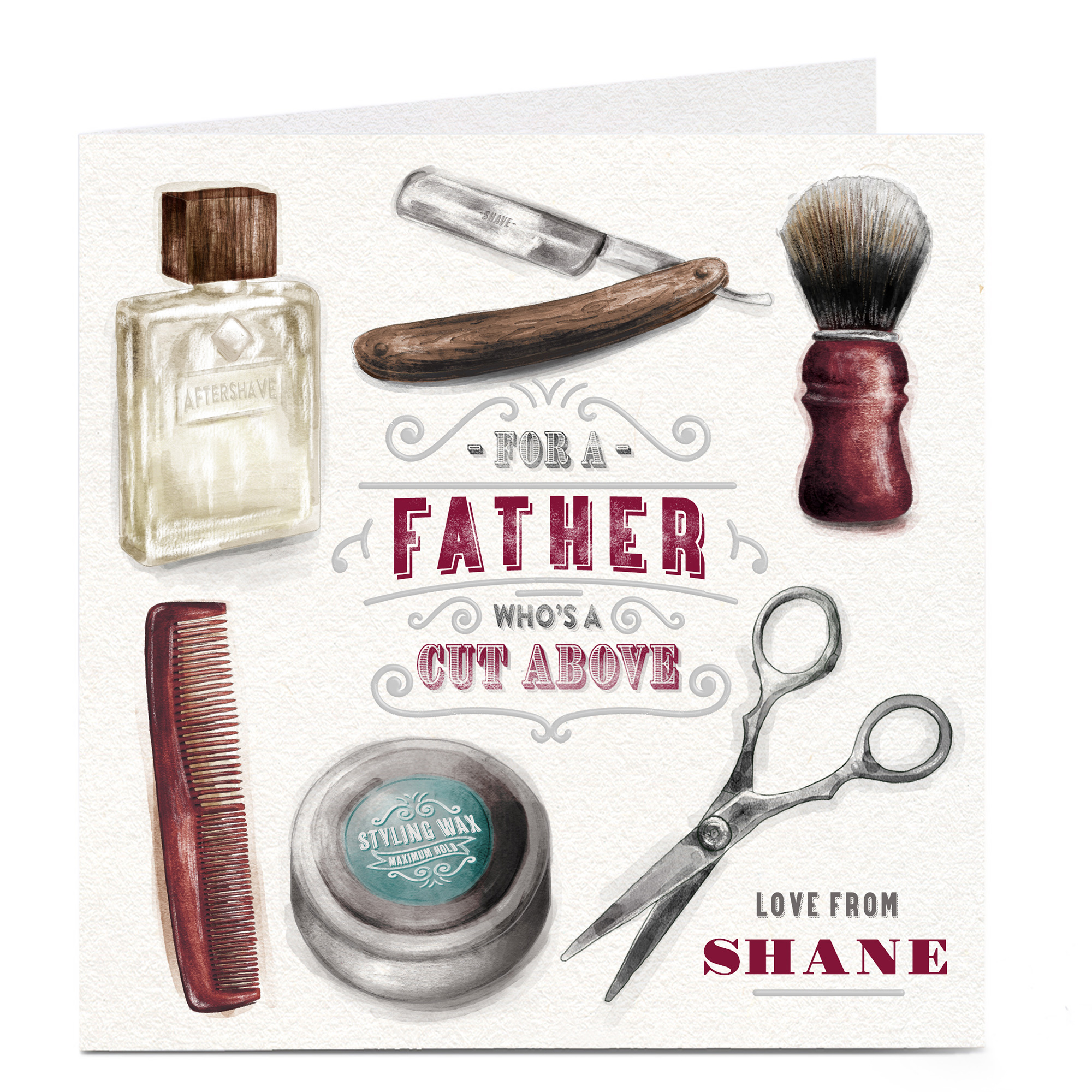 Personalised Father's Day Card - Father Cut Above