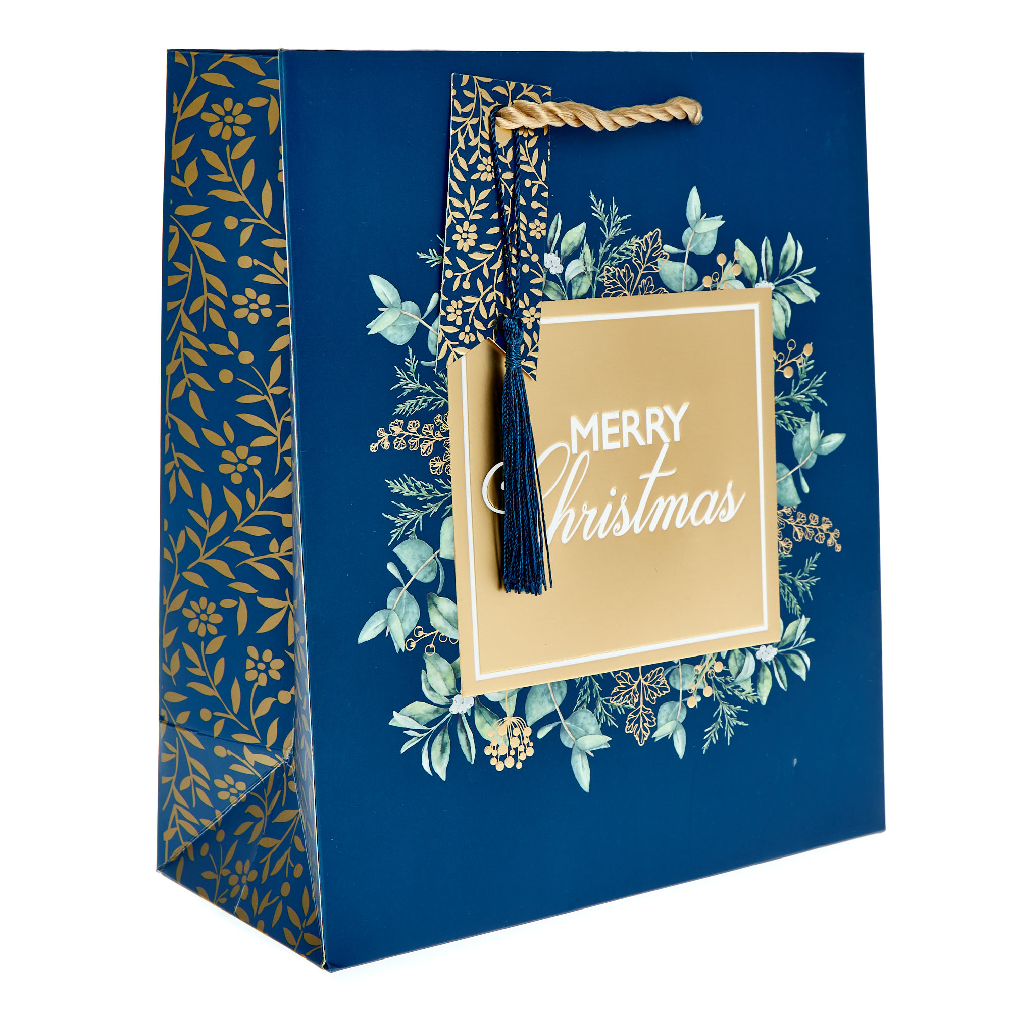 Jeff Banks Merry Christmas Floral Medium Gift Bag
