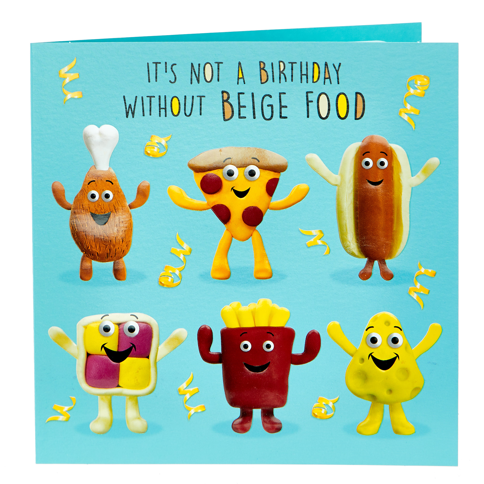 Birthday Card - Beige Food