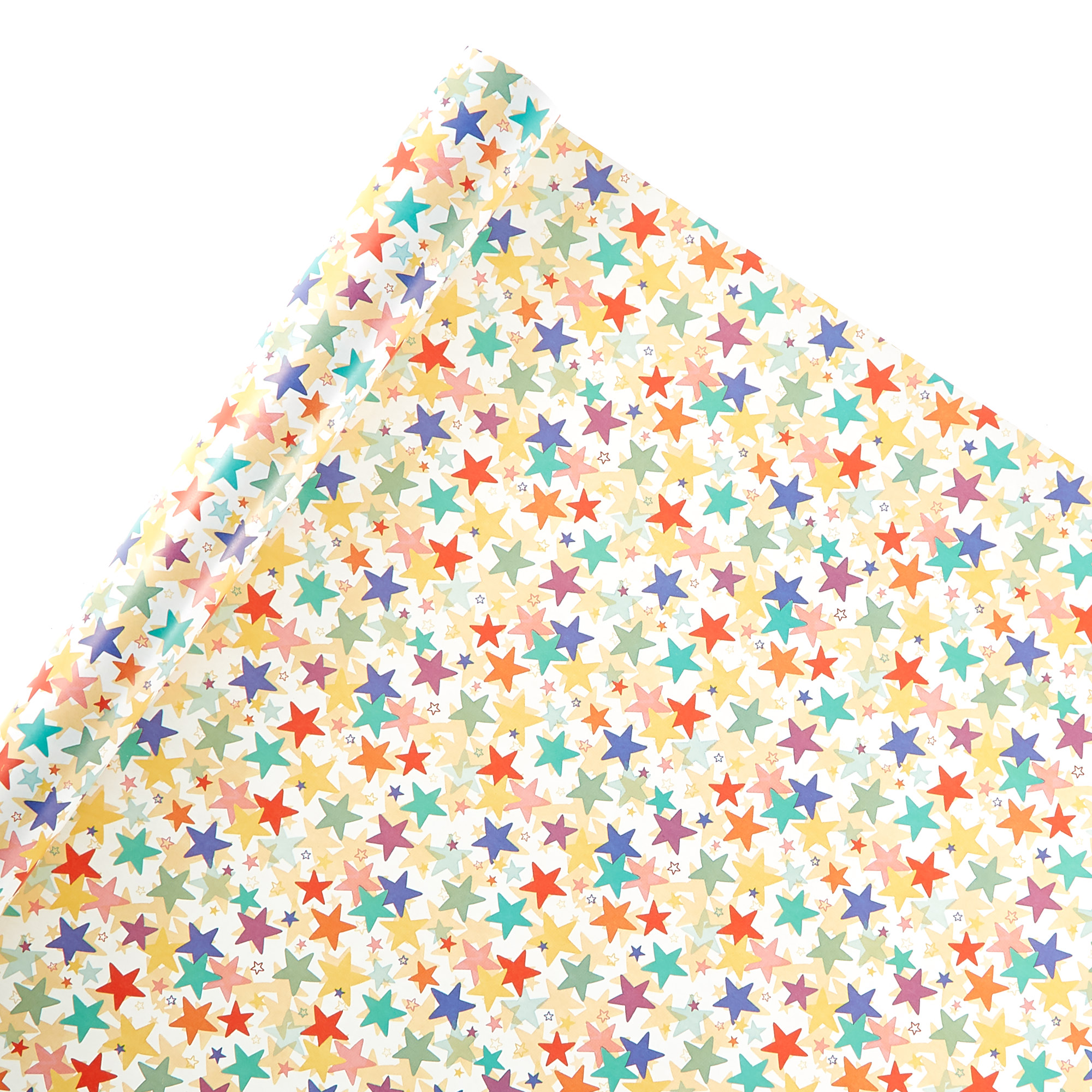 Assorted Starry & Stripy Wrapping Paper - 4 Rolls