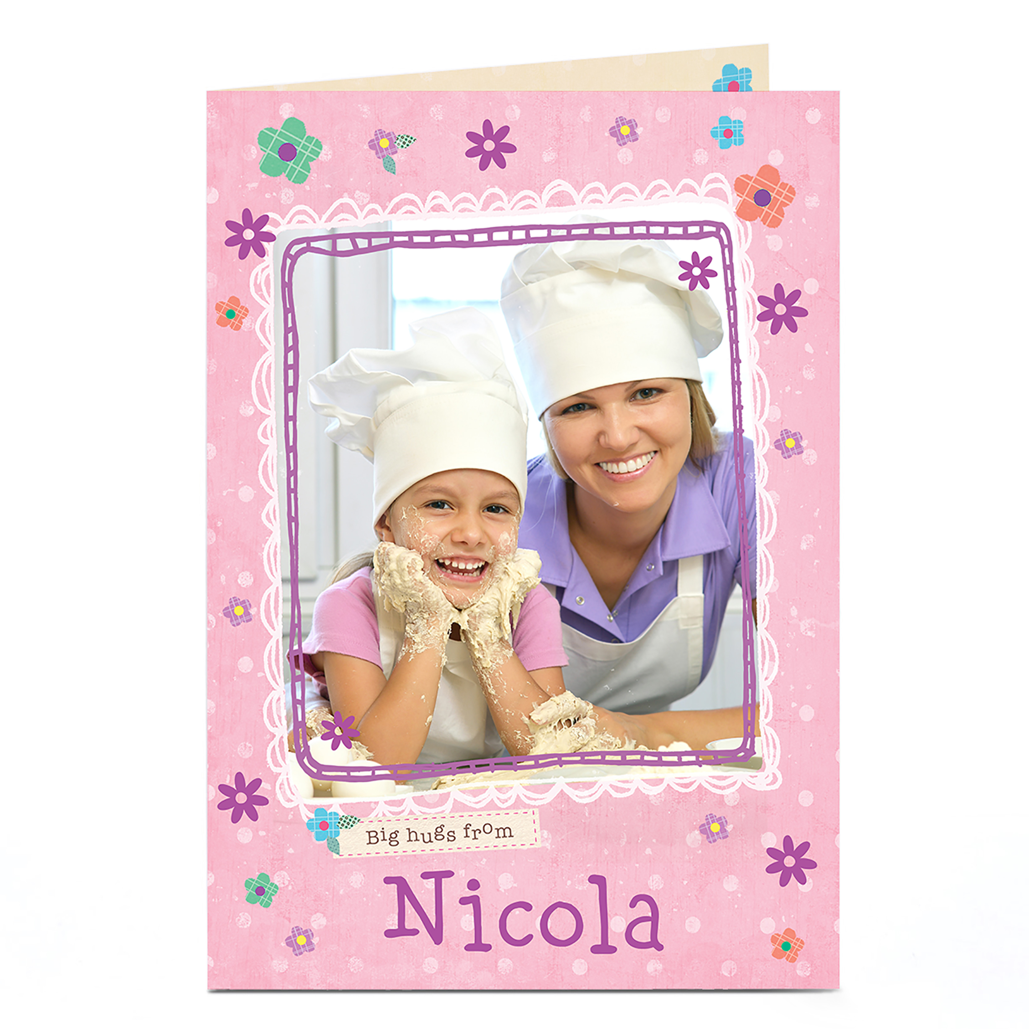 Photo Card - Big Hugs, Pink