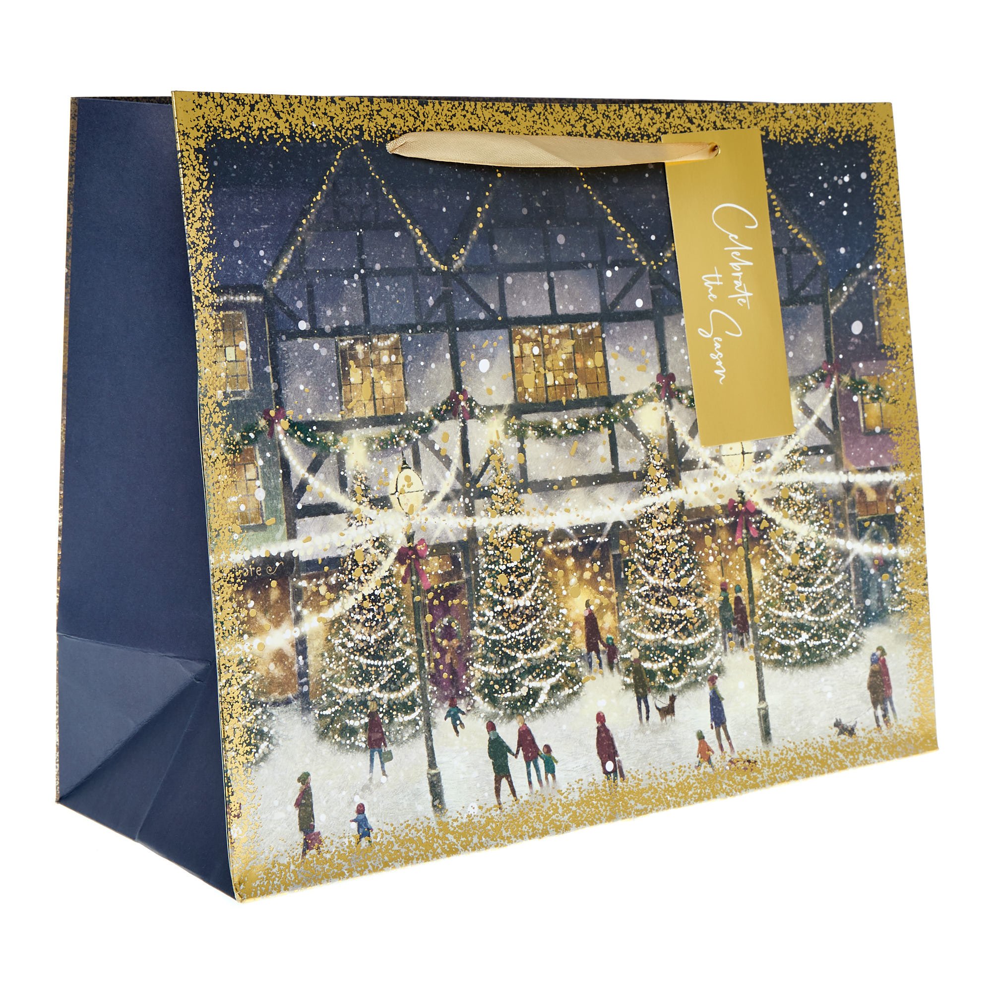 Large Landscape Classic Winter Scene Gift Bag