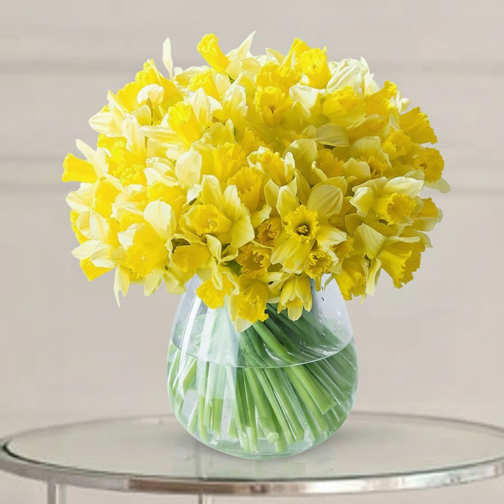 100 Spring Daffodils Flower Bouquet