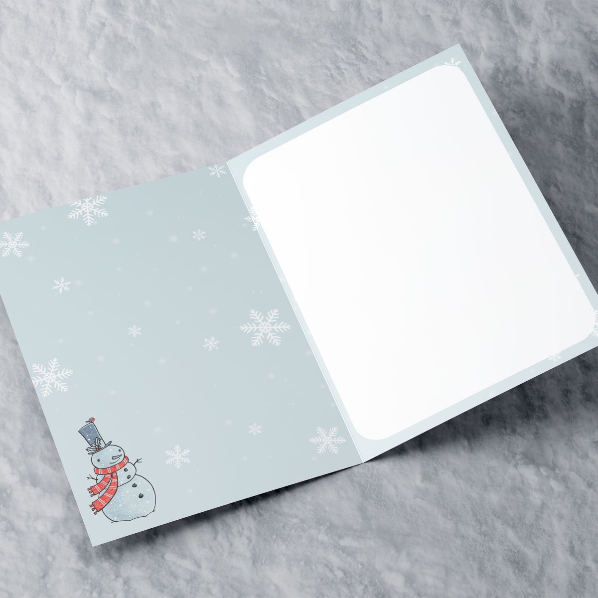 Personalised Christmas Card - Snowman and Name Tag