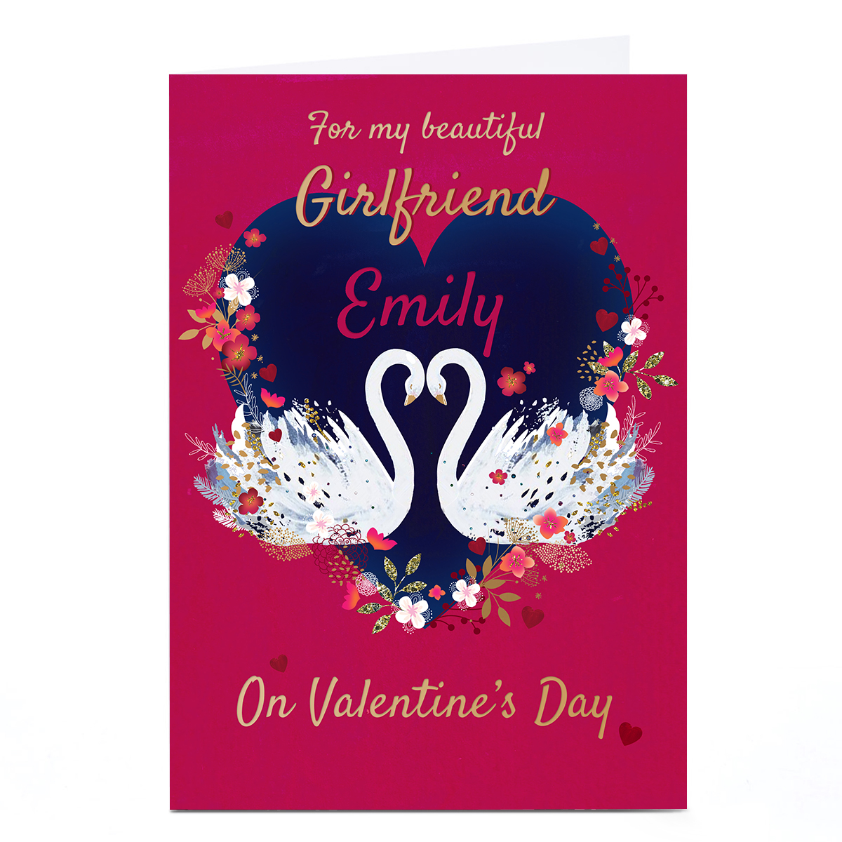 Personalised Kerry Spurling Valentine's Day Card - Girlfriend, Swans