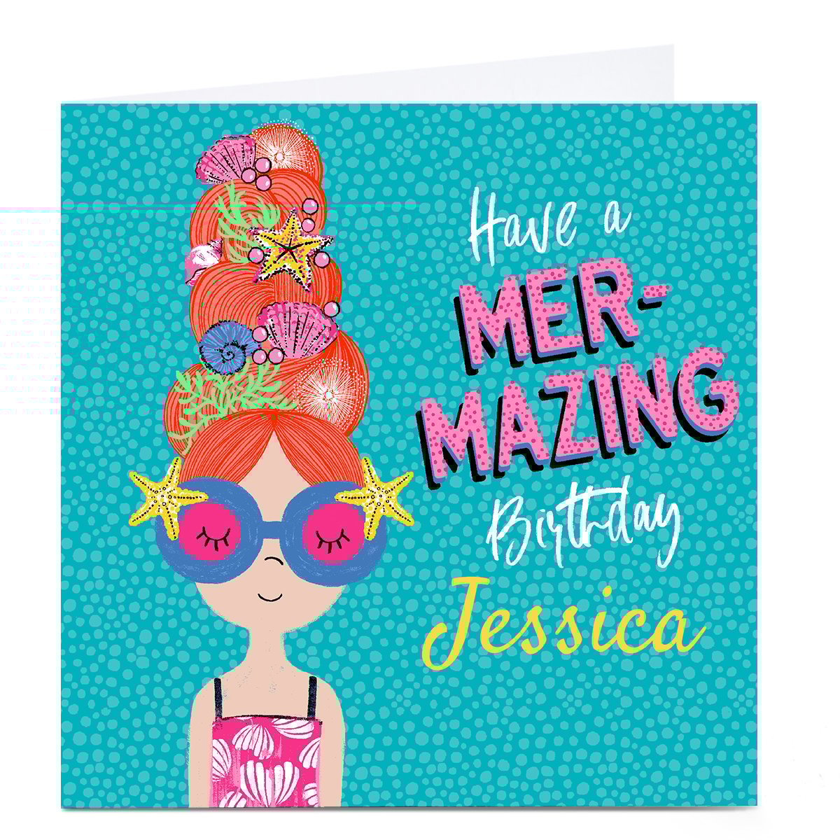 Personalised Rachel Clynick Birthday Card - Mer-mazing