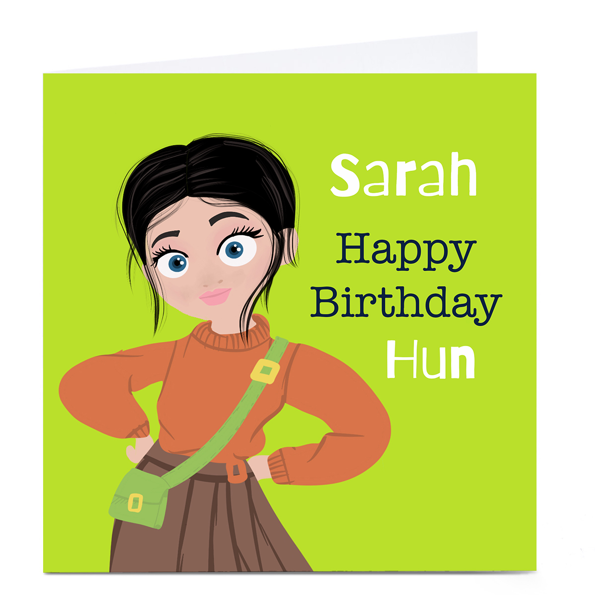 Personalised Rosha Designs Birthday Card - Hun