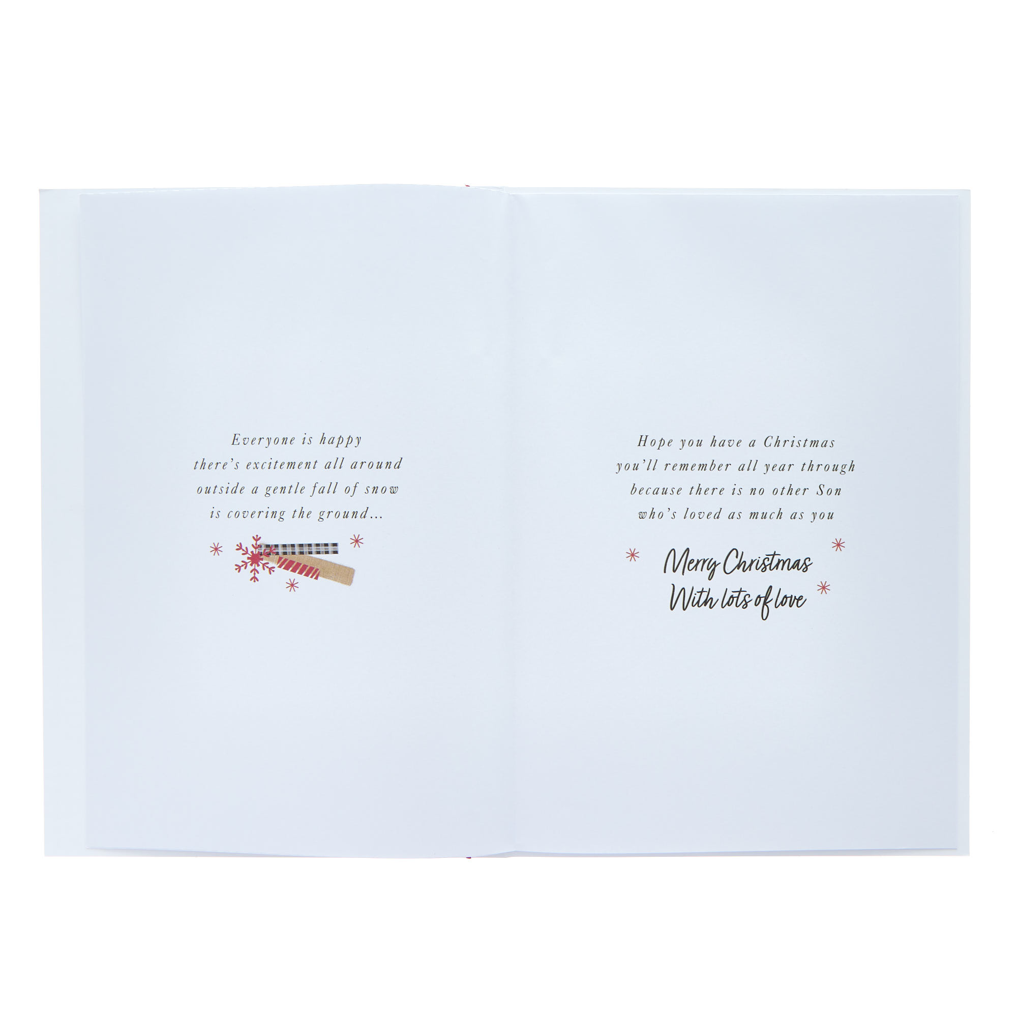 Son Snowman & Snowglobe Christmas Card