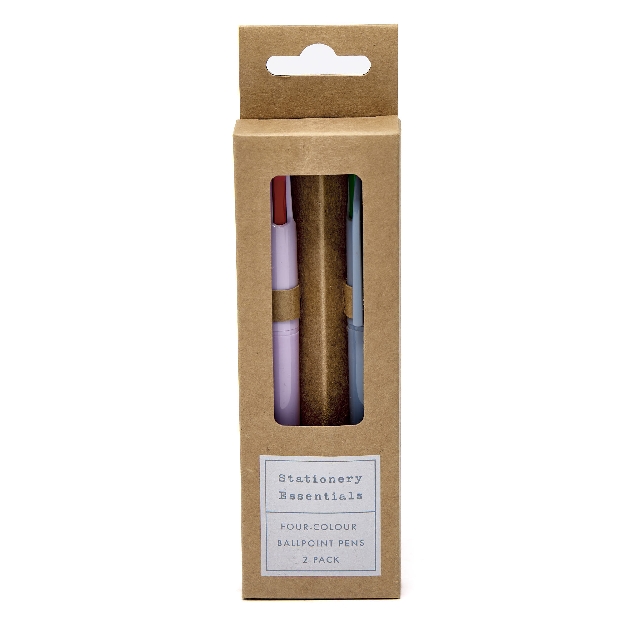 Stationery Essentials 4-Colour Ballpoint Pens - Pack of 2