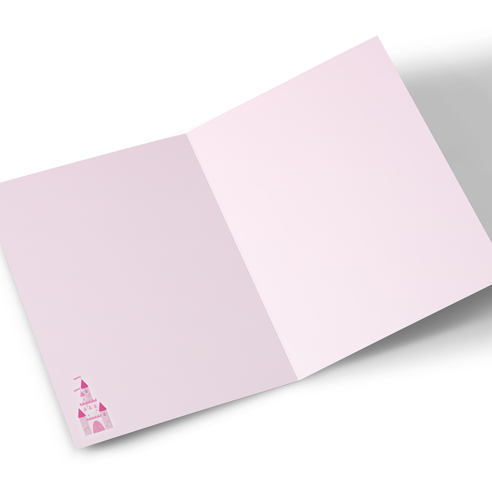 Personalised Birthday Card - Great Granddaughter Pink Princess Castle