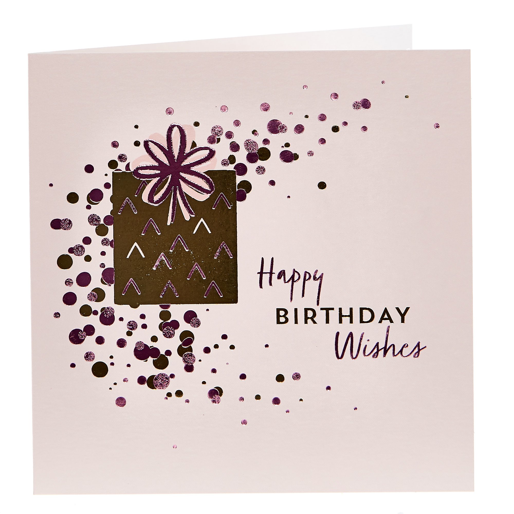 Birthday Card - Pink & Gold Present