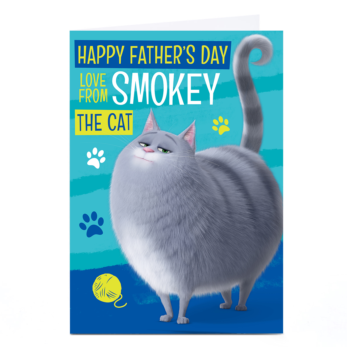 Personalised Pets 2 Father's Day Card - From The Cat