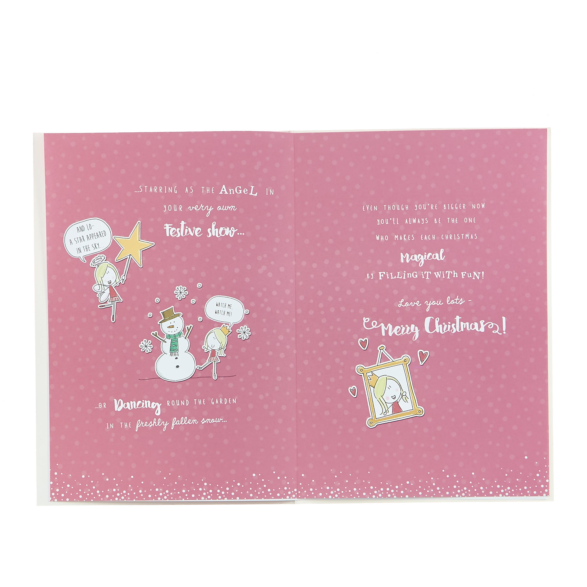 Little Bubbles Christmas Card - Daughter, Funny Verse