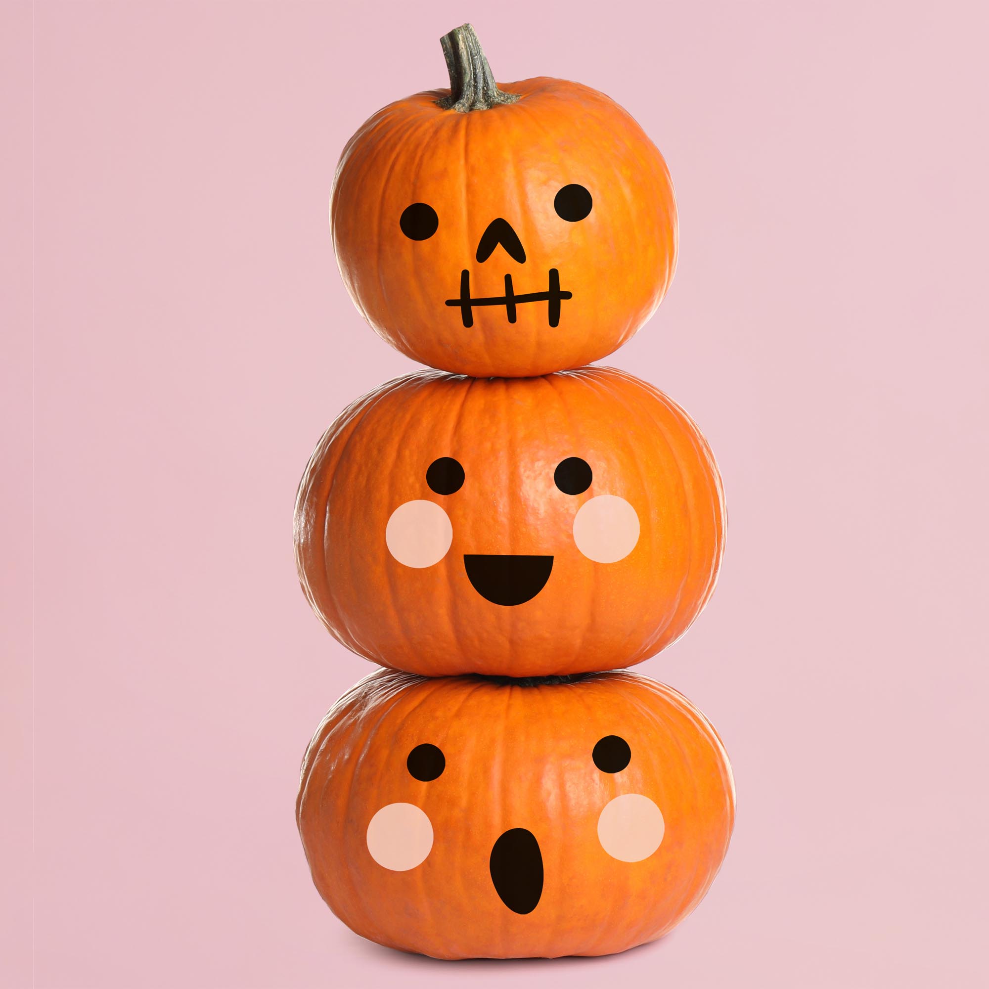 Pumpkin Face Stickers - 2 Sheets