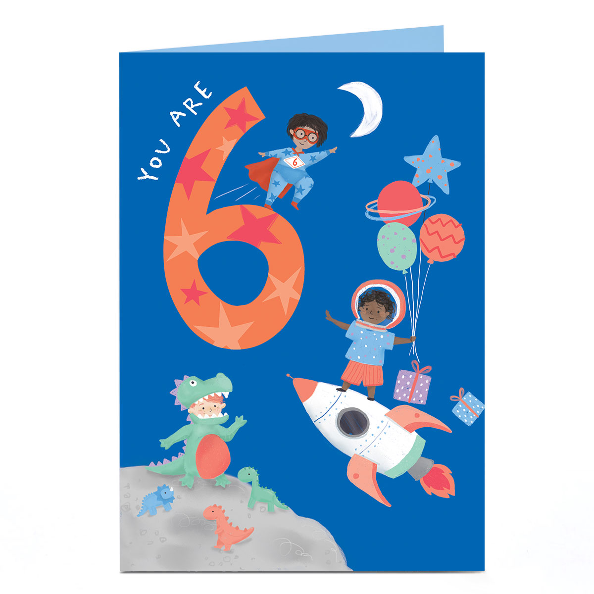 6th Birthday Card - Space Adventure