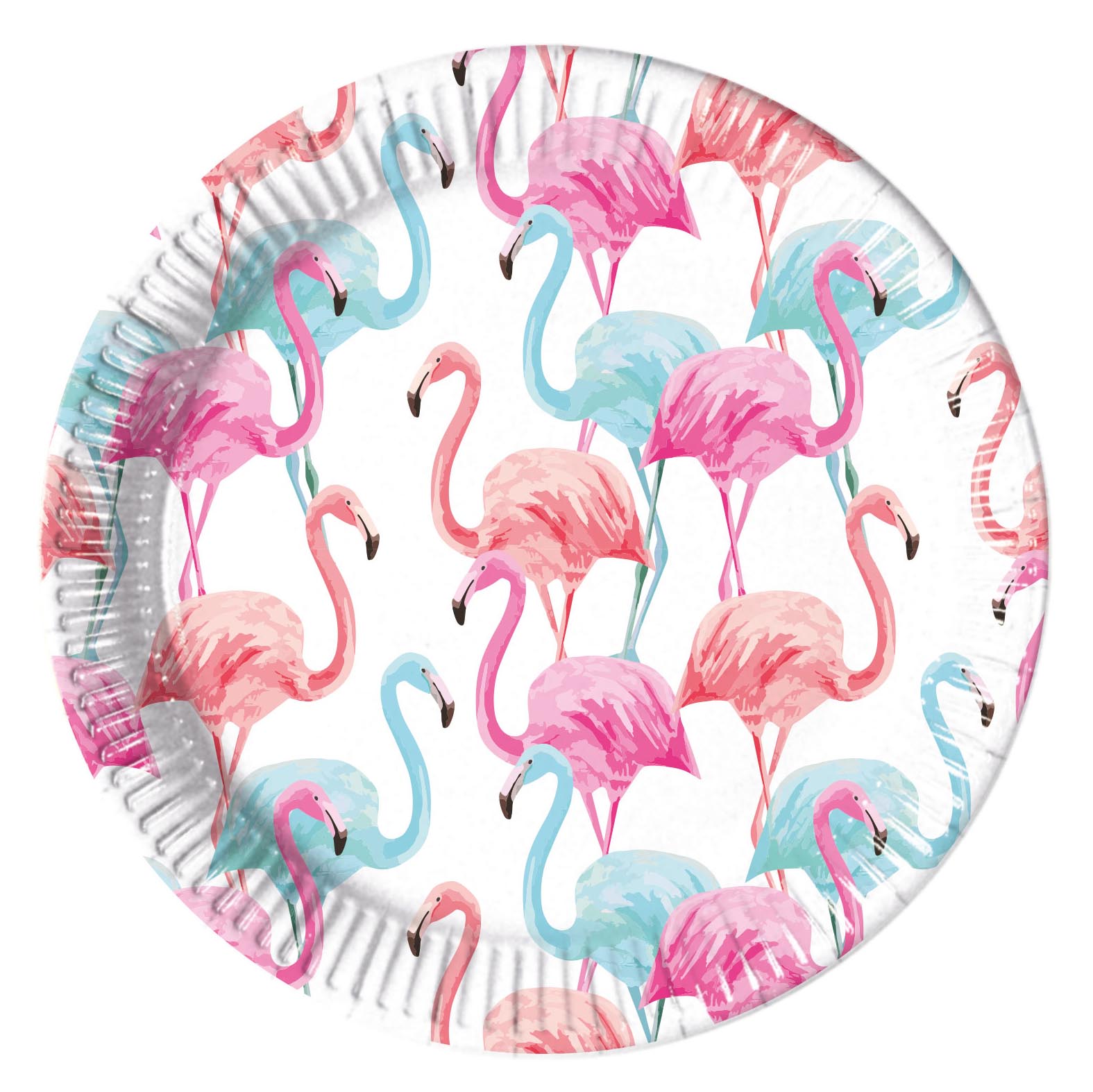 Tropical Flamingo Party Tableware Bundle - 16 Guests