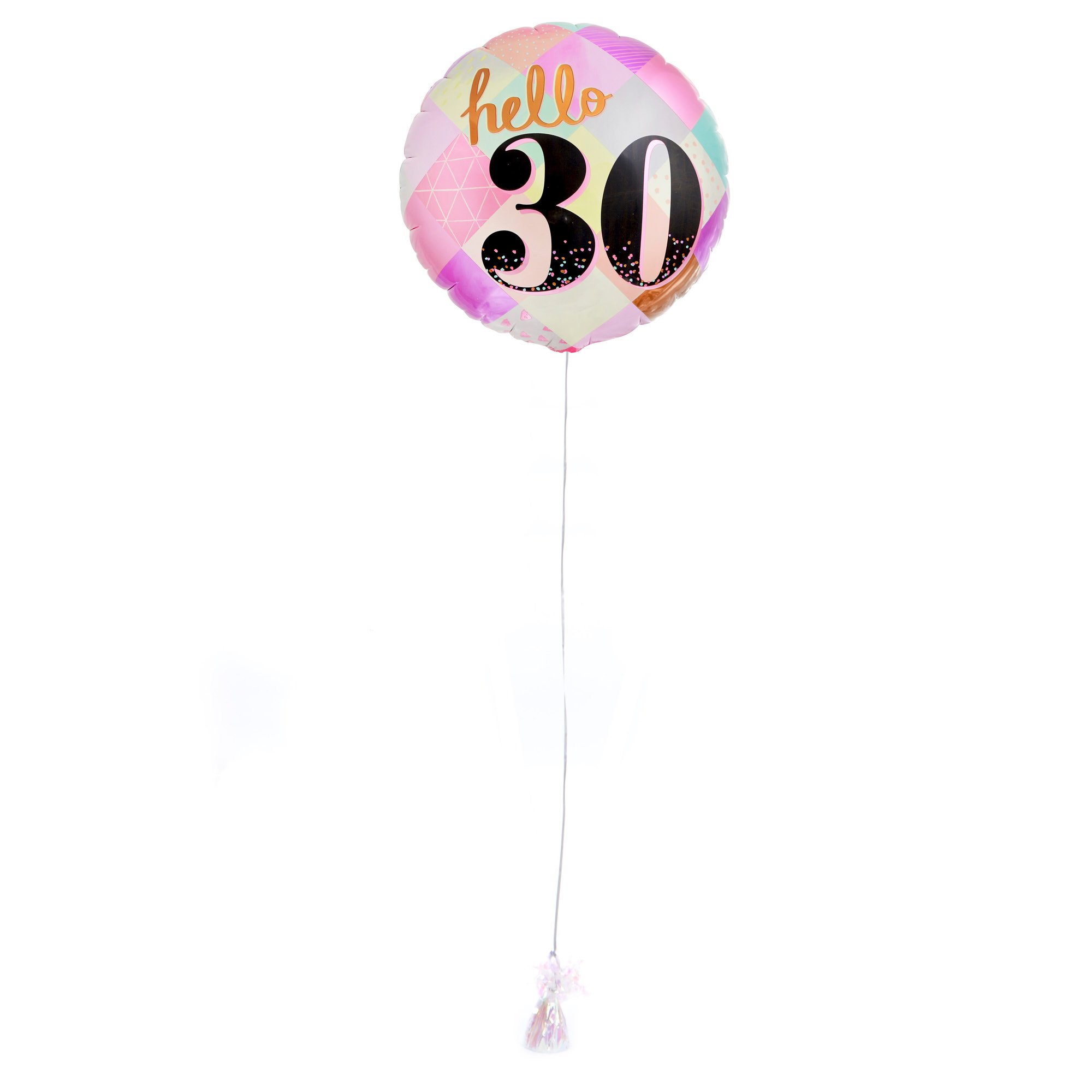 Hello 30th Birthday Balloon & Lindt Chocolates - FREE GIFT CARD!