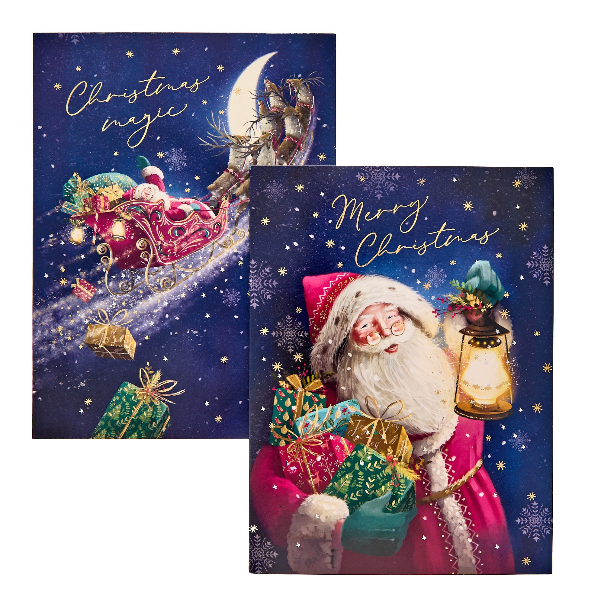 Deluxe Santa Charity Christmas Cards - Pack of 10 (2 Designs)