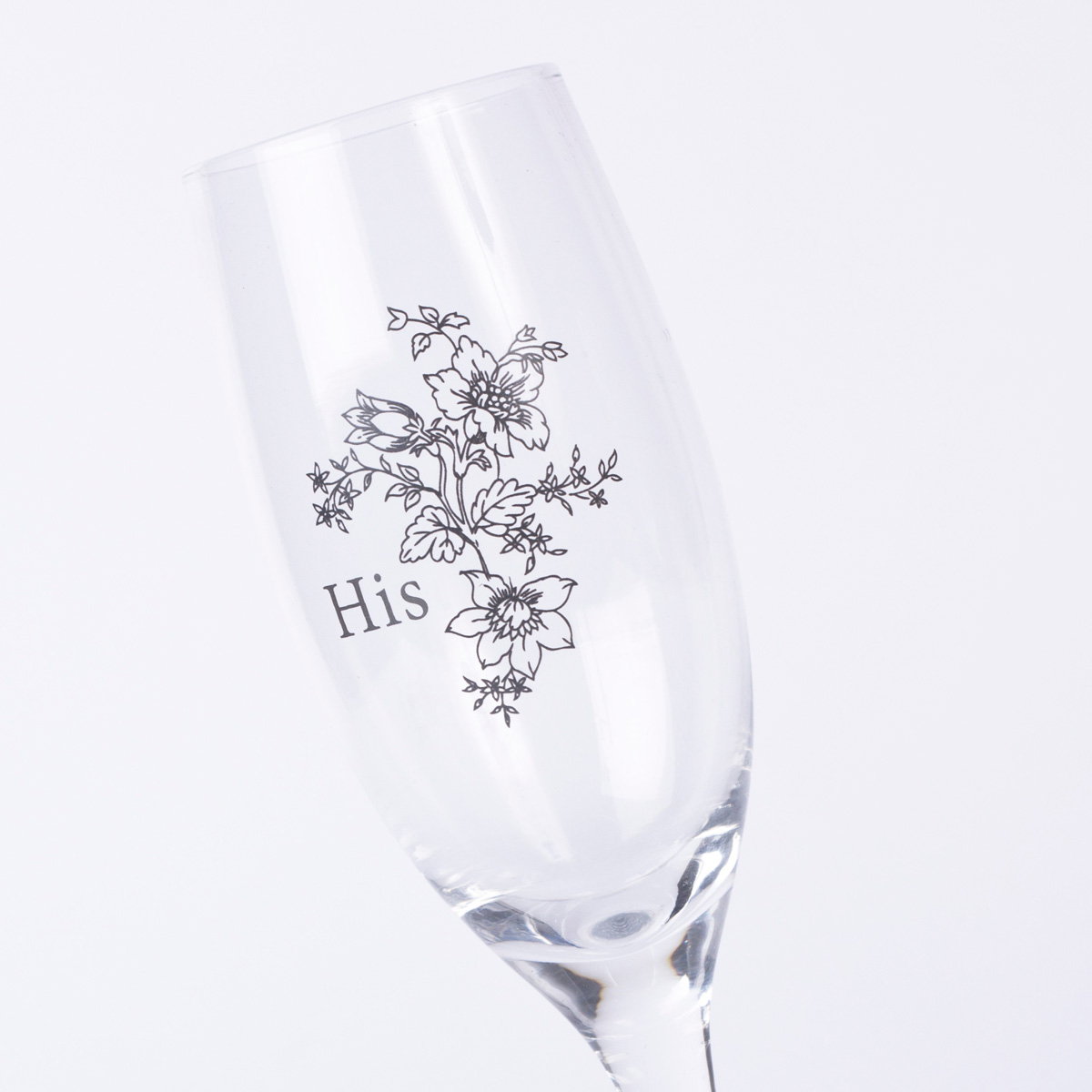 Engagement His & Hers Champagne Glass Set