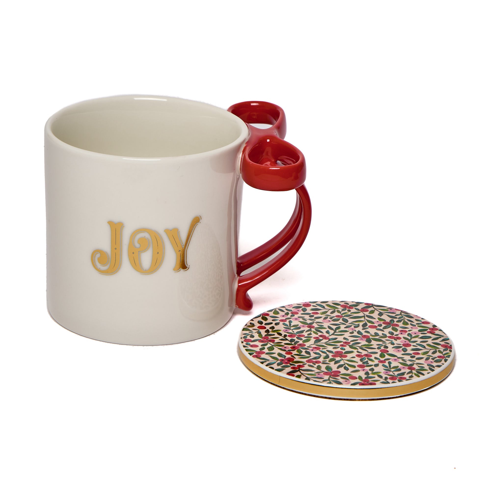 JOY Christmas Mug & Coaster Set