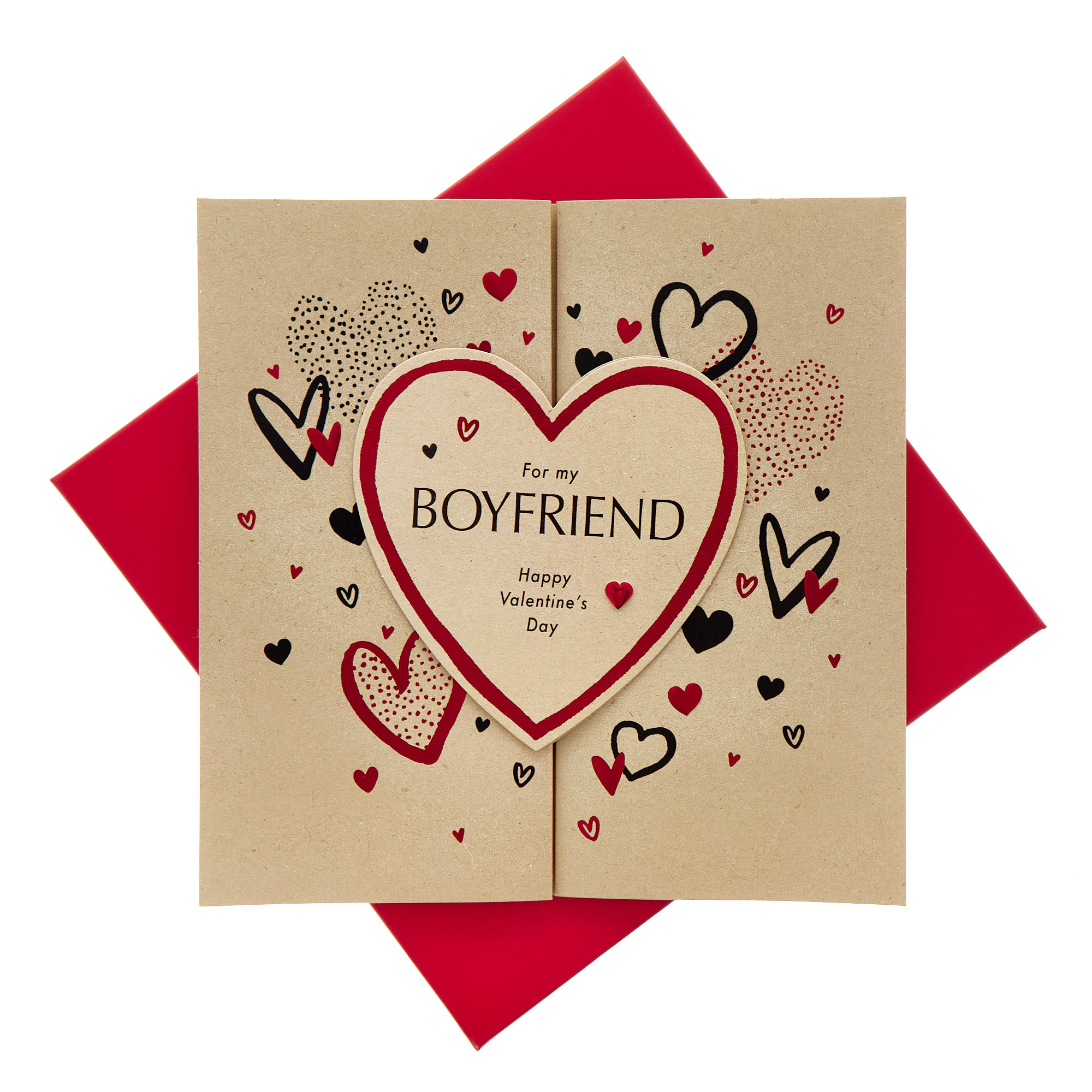 Boyfriend Love Heart Luxury Boxed Valentine's Day Card