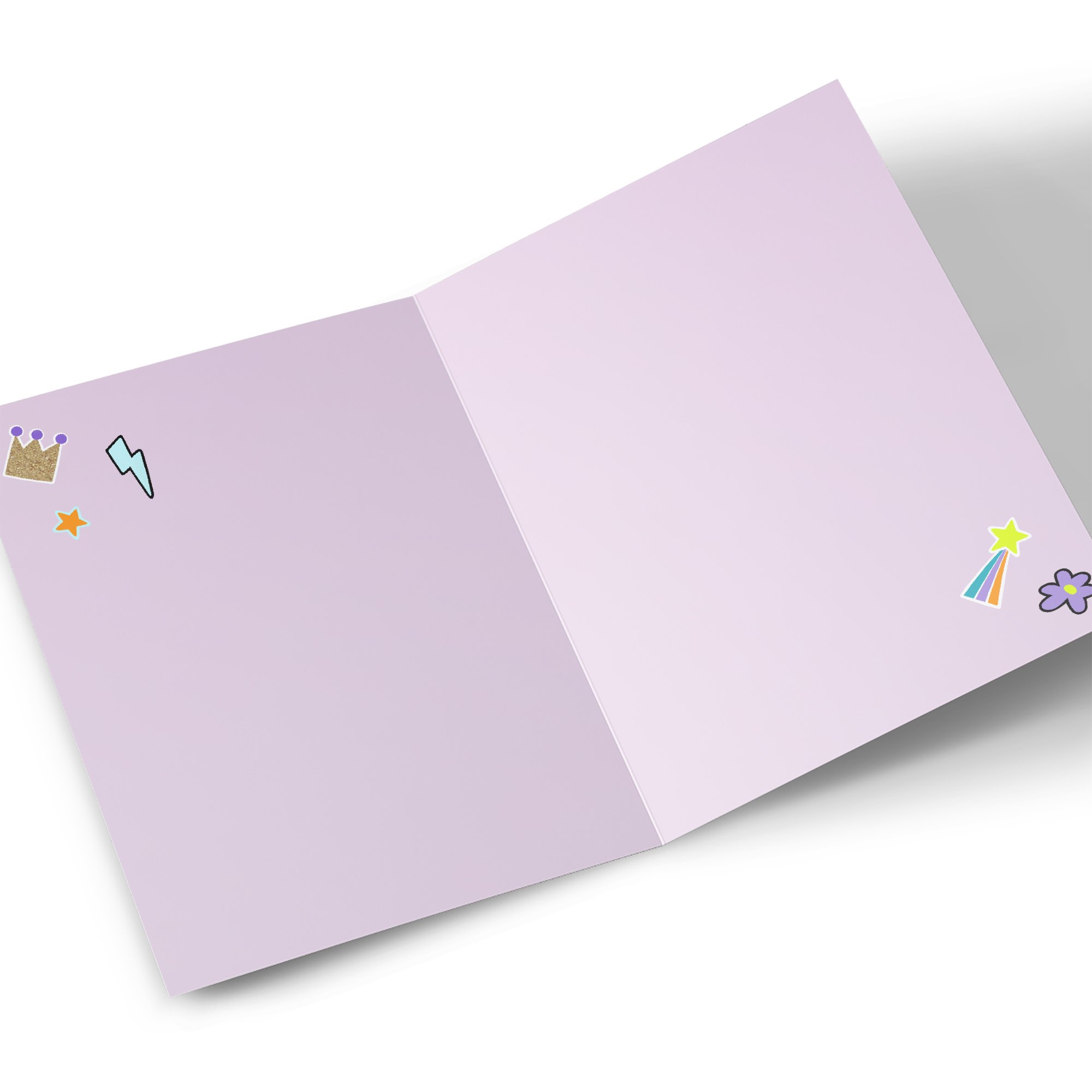 Photo Birthday Card - Full Photo Cute Icons, Any Name