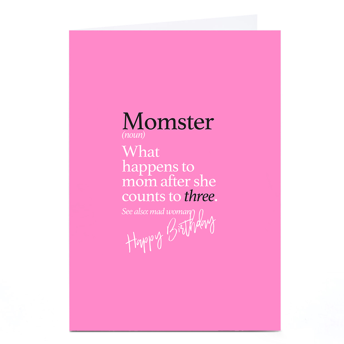Personalised Punk Birthday Card - Momster