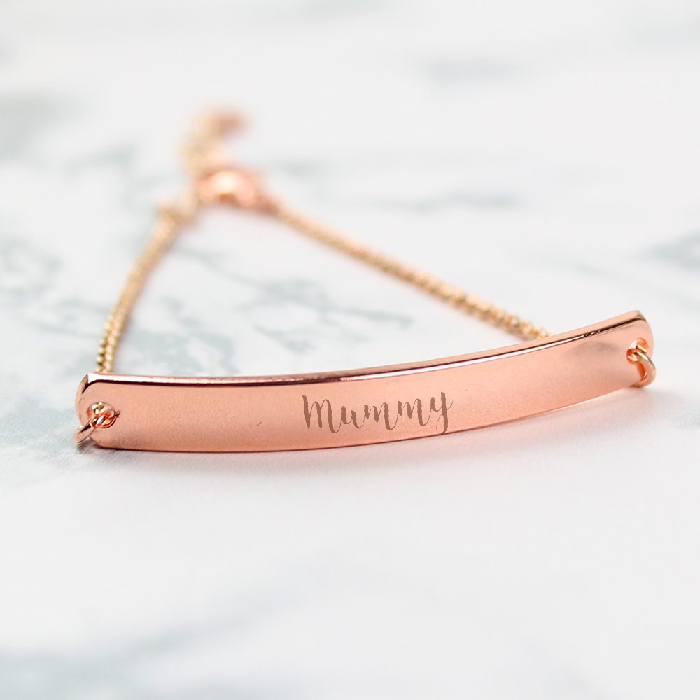 Personalised Rose Gold ID Bracelet - Mother's Day