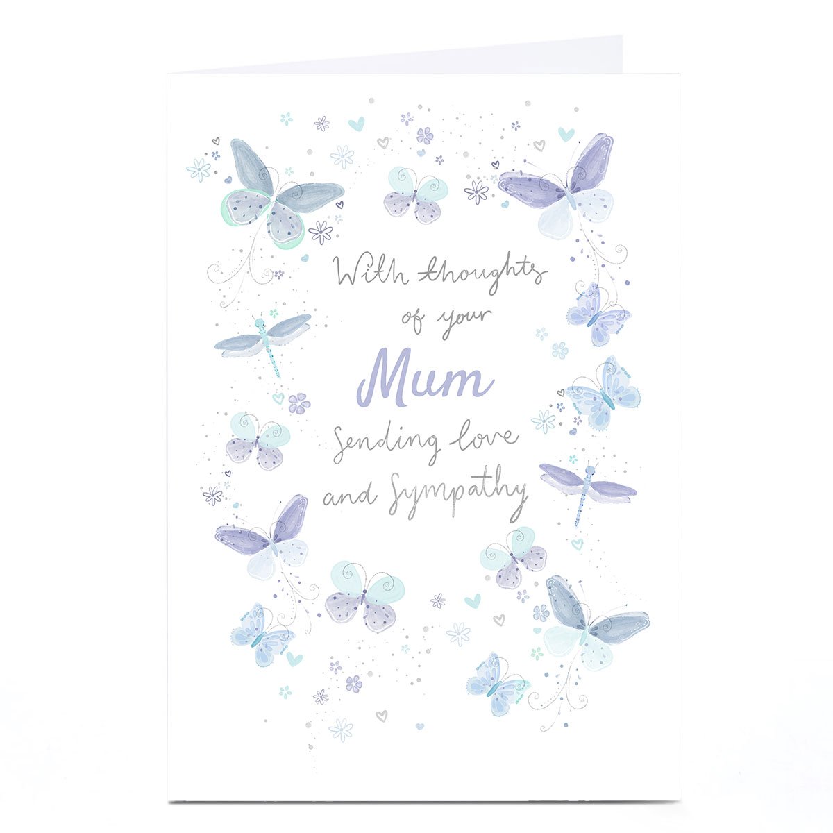 Personalised Sympathy Card - Sending Love & Sympathy 