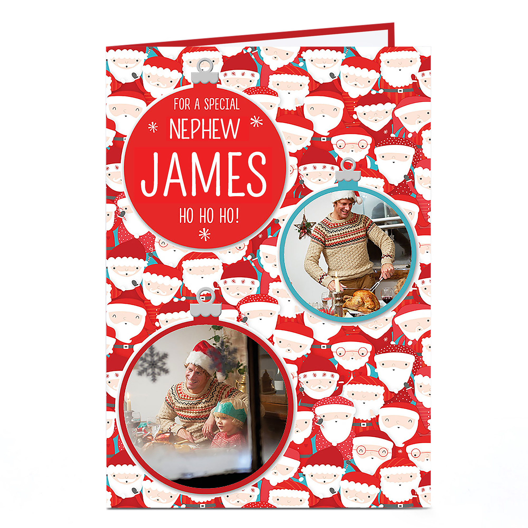 Photo Christmas Card - Santas & Baubles, For A Special ...