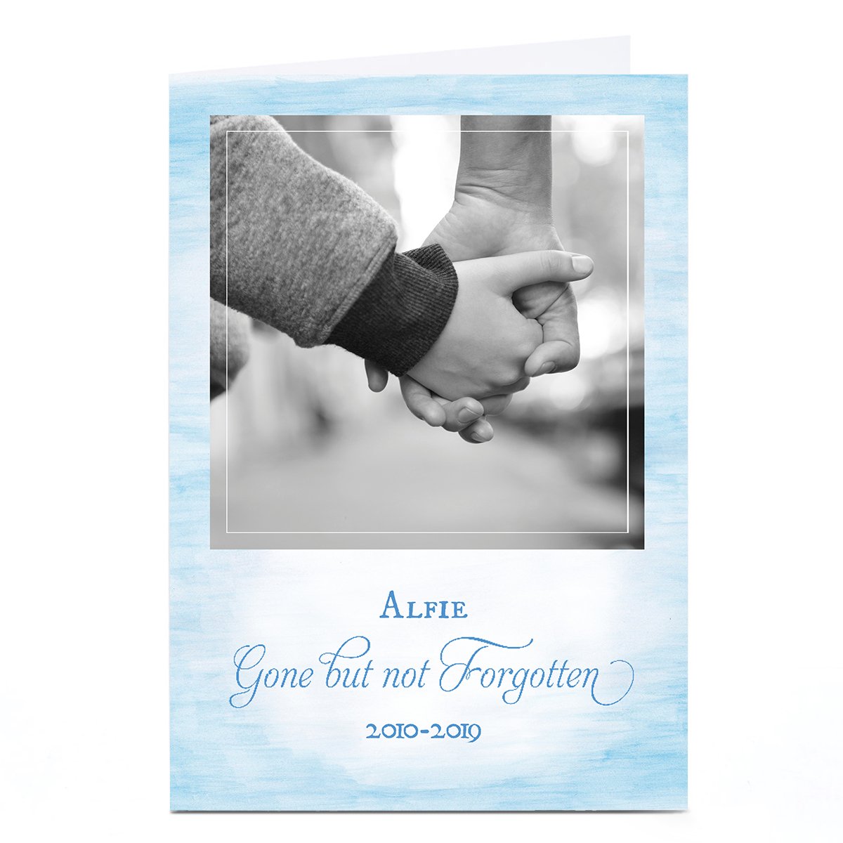 Personalised Sympathy Photo Card - Gone, But Not Forgotten