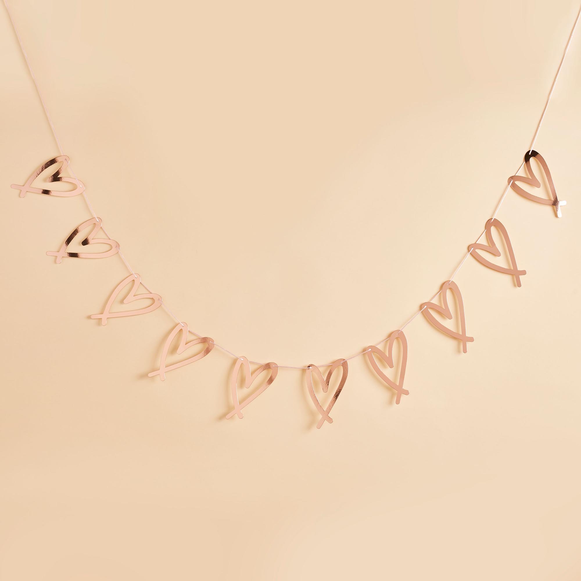 Rose Gold Heart Garland 