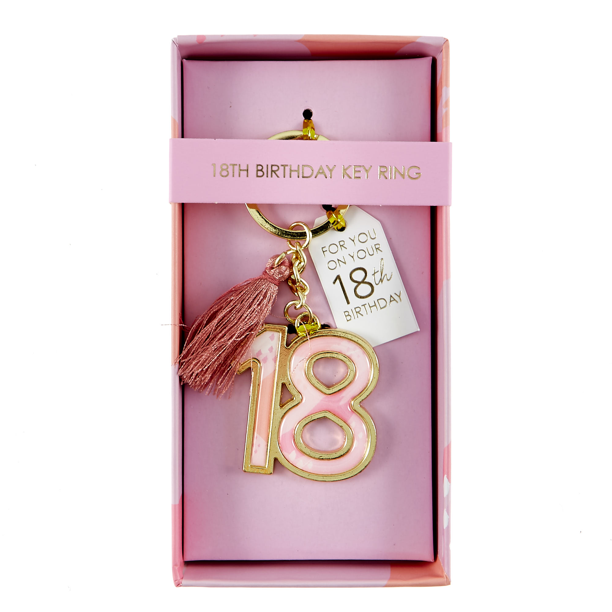 Pink 18th Birthday Keyring