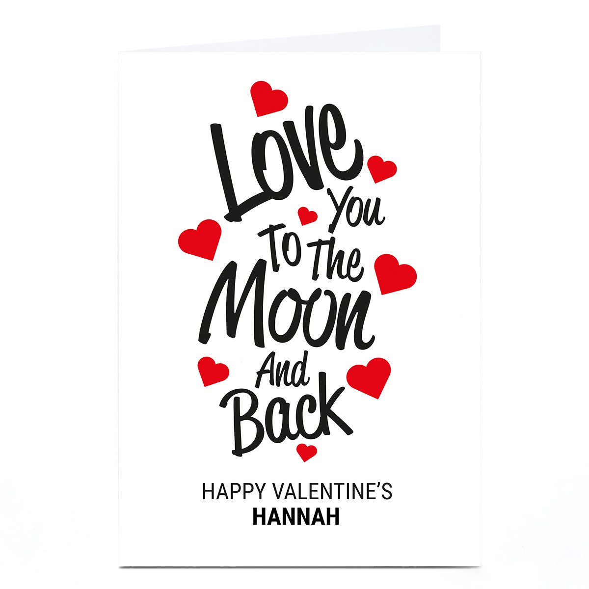 Personalised Punk Valentine's Day Card - To The Moon & Back