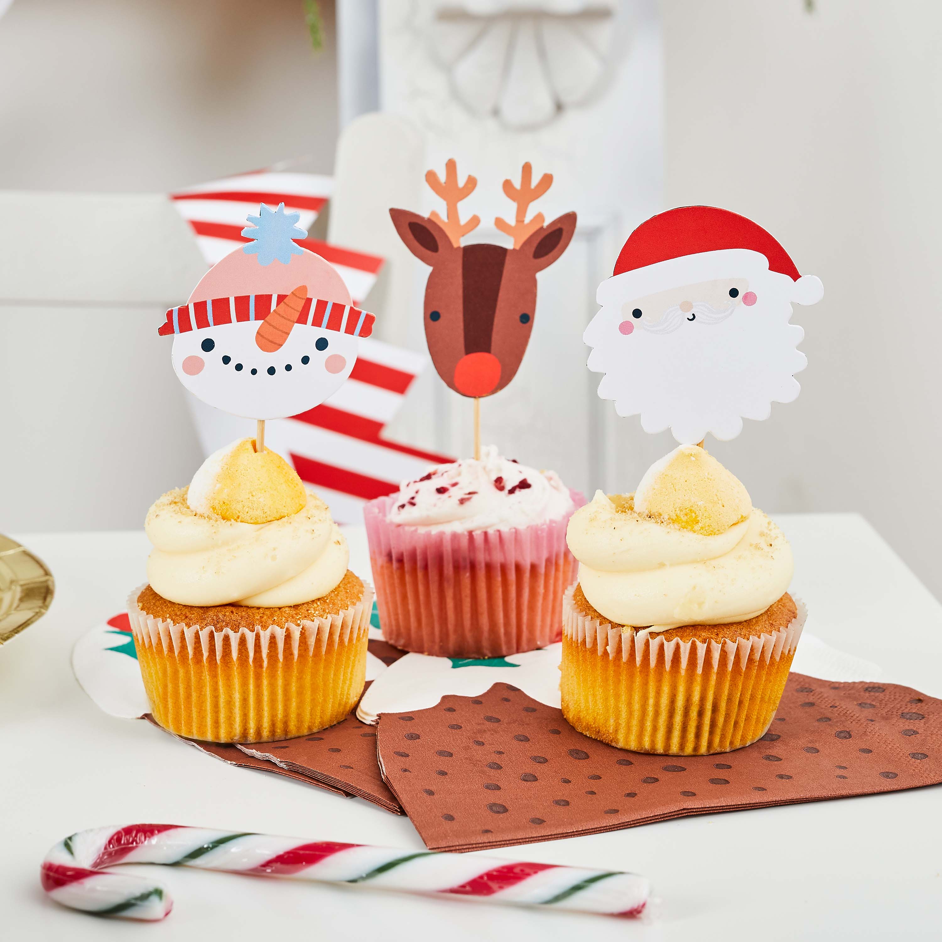 Festive Friends Food Picks - Pack of 12