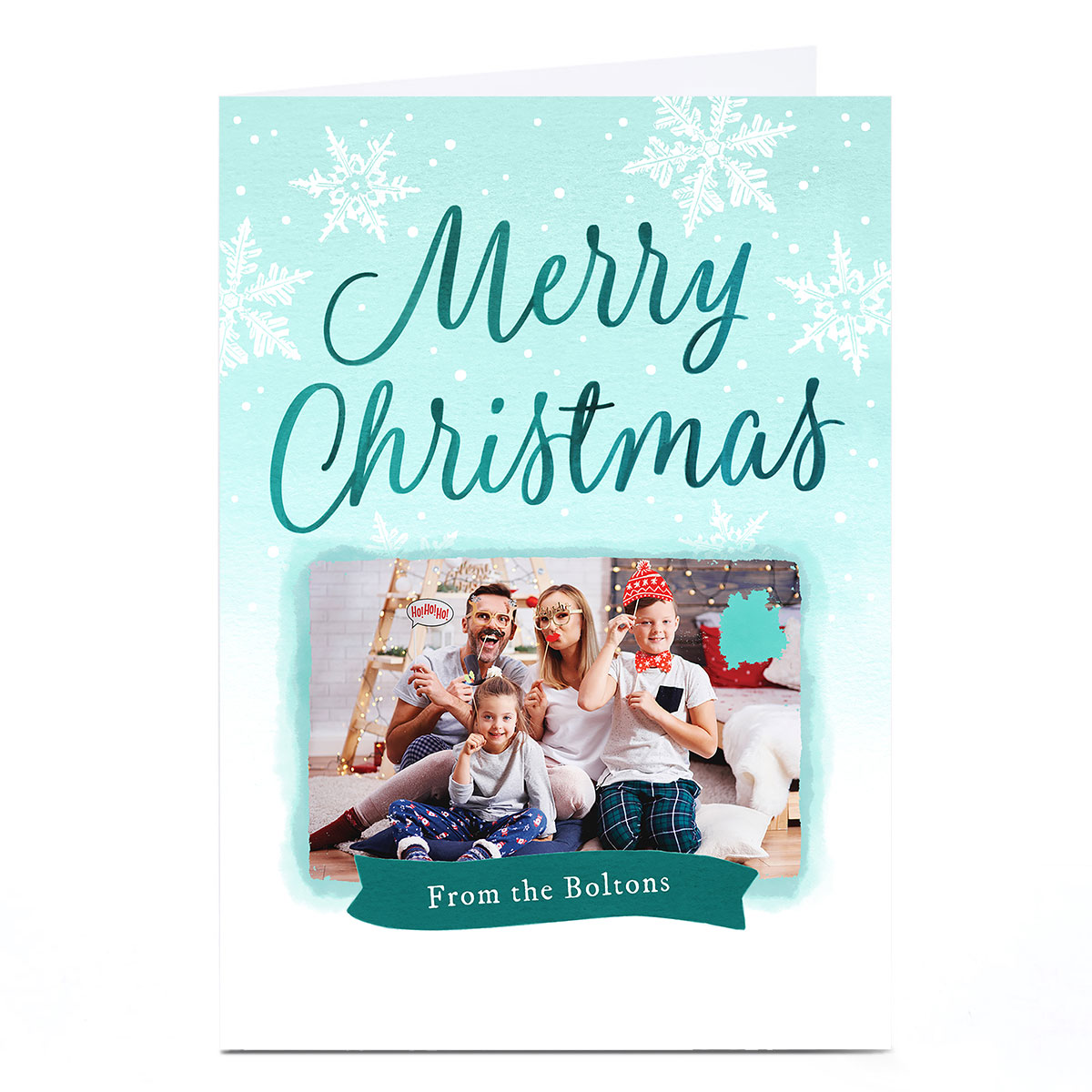 Photo Christmas Card - Snowflake Frame