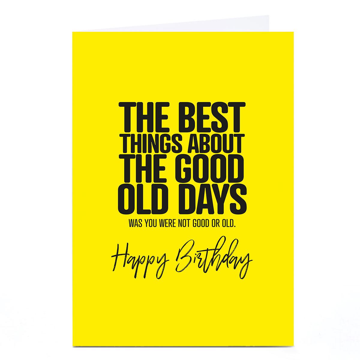 Personalised Punk Birthday Card - The Good Old Days