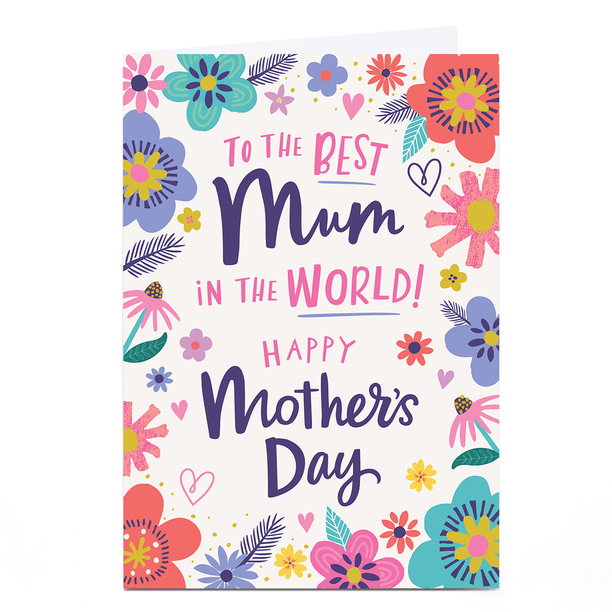 Personalised Ebony Newton Mother's Day Card - Dotty Black Best Mum