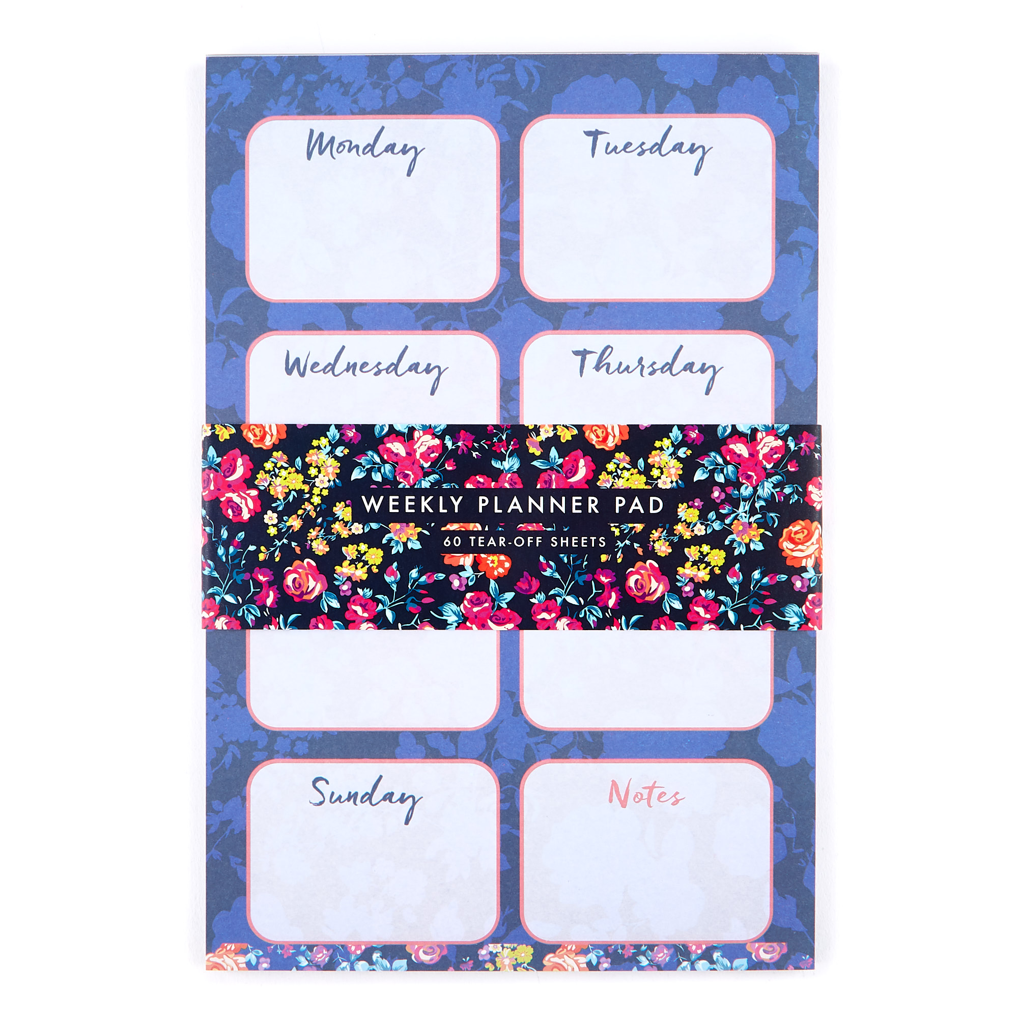 Navy Floral Weekly Planner Pad 