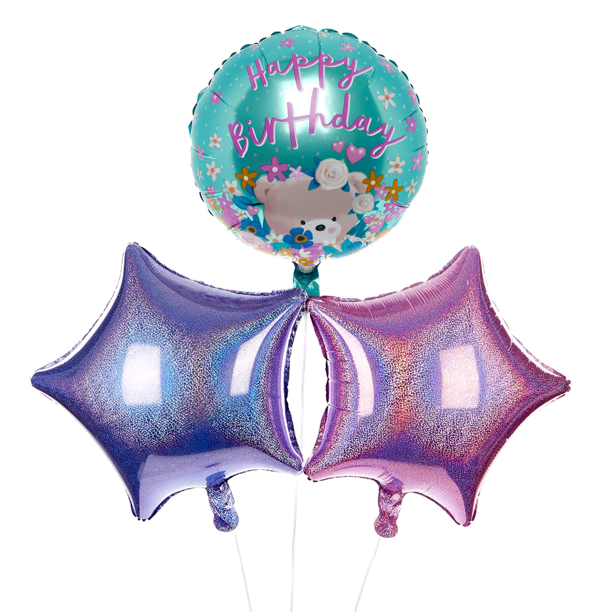 Hugs Happy Birthday Balloon Bouquet - DELIVERED INFLATED!