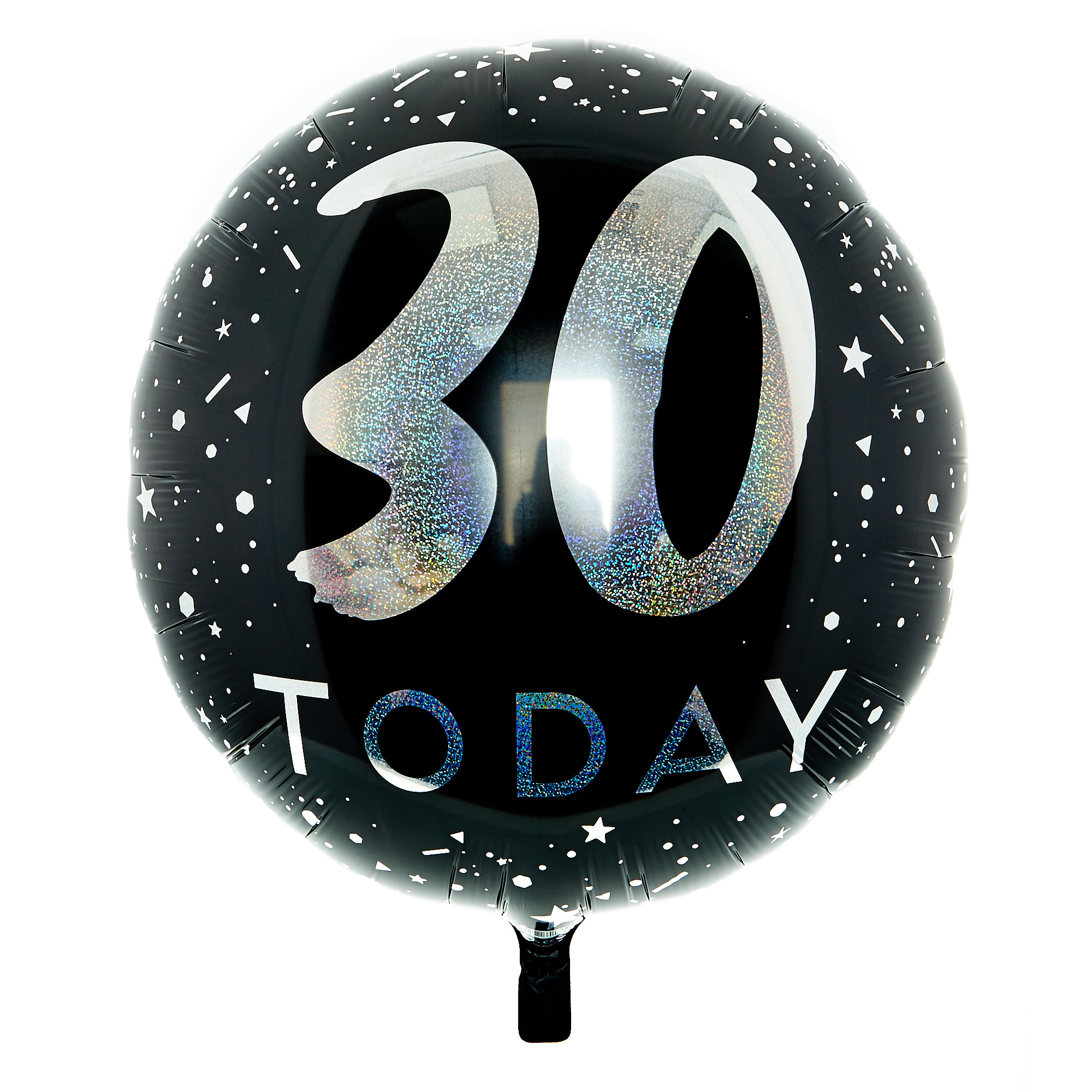 Black & Silver 30 Today 31-Inch Foil Helium Balloon