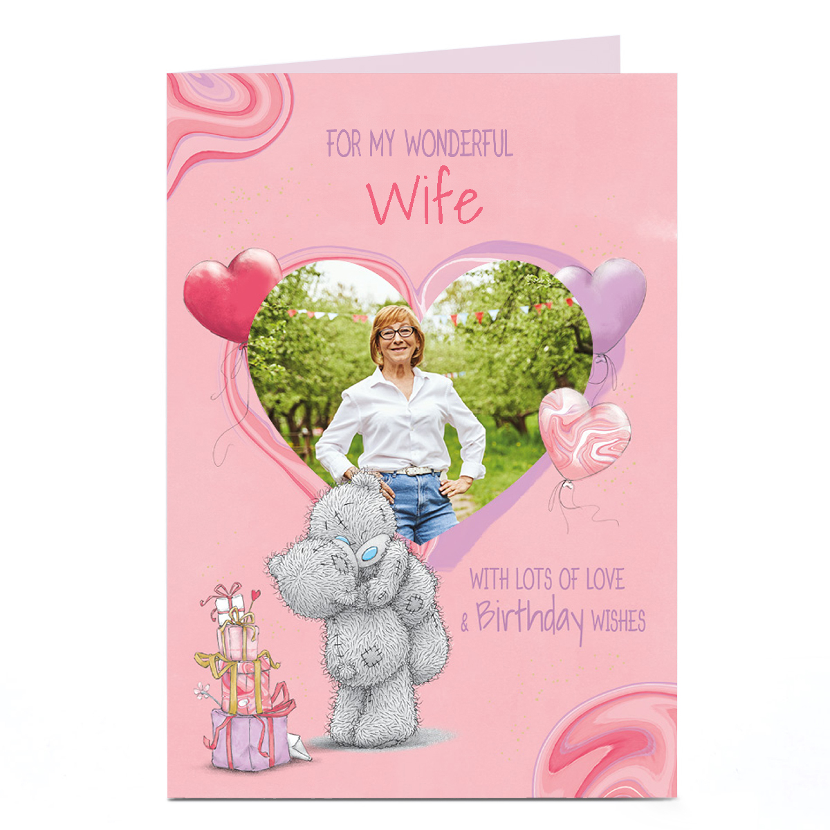 Photo Tatty Teddy Birthday Card - Wondeful Wife