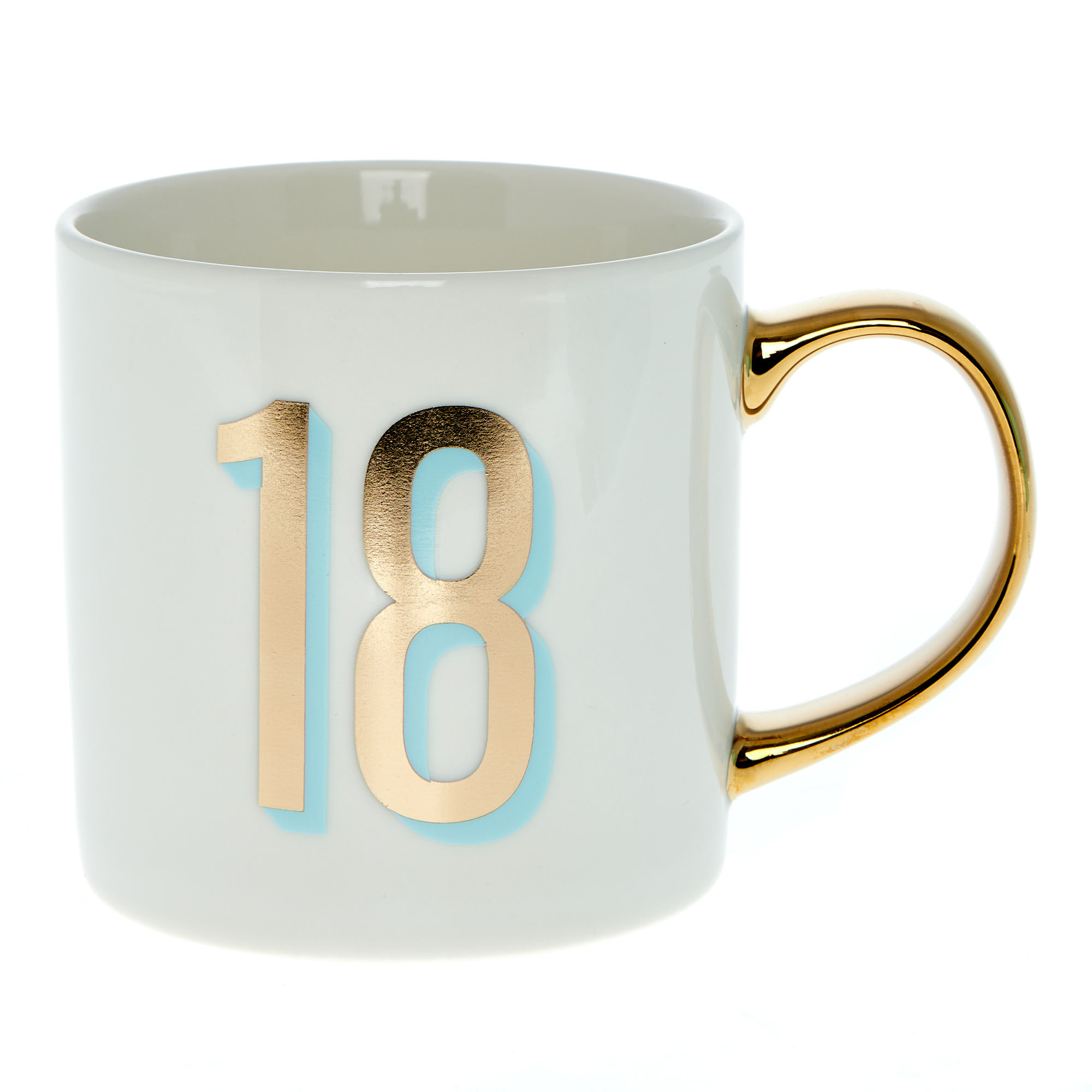 Blue & Gold 18th Birthday Mug
