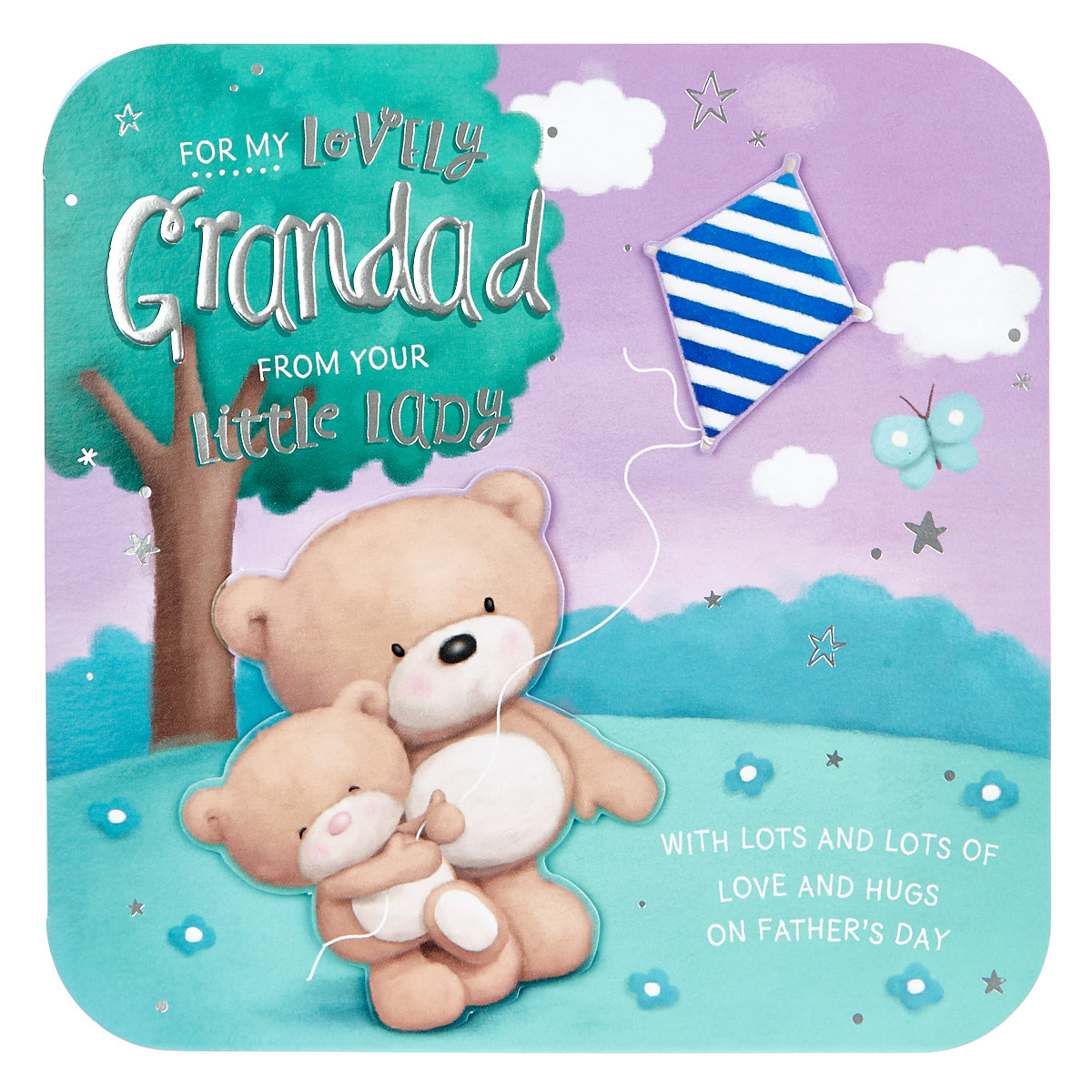 Exquisite Collection Father's Day Card - Grandad From Your Little Lady, Hugs Bear