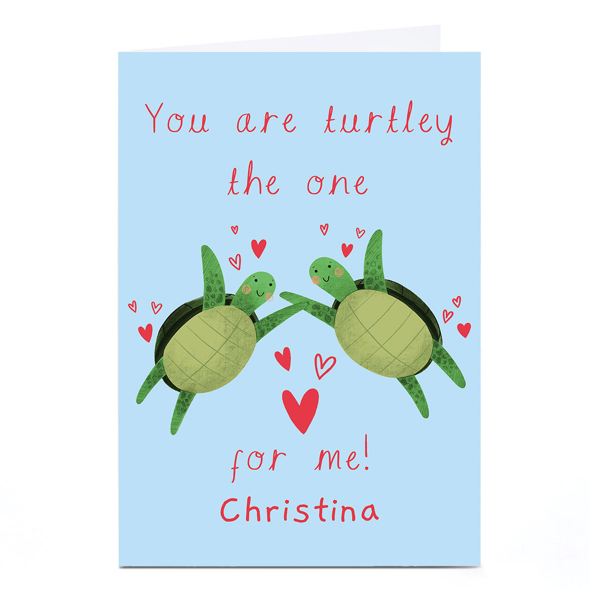 Personalised Chloe Fae Valentine's Day Card - Turtley The One