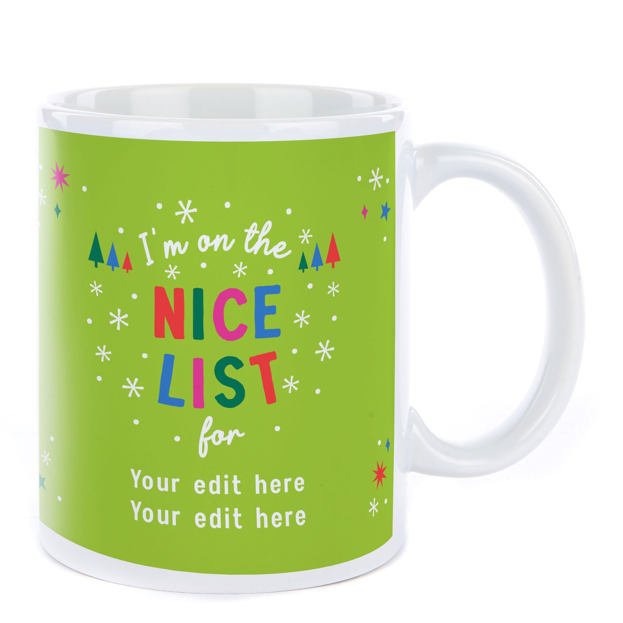 Personalised Christmas Mug - Nice List